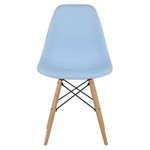 Cadeira Design Dsw Charles Eames Base Madeira Azul Claro