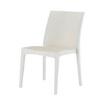 Cadeira Design Ibiza Marfim Externa e Interna Cozinhas Tramas Tipo Rattan Varandas Salas Fratini