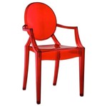 Cadeira Diamond Red Clear ByArt