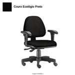 Cadeira Diretor em Couro Ecológico com Braço Sky - Frisokar 070122