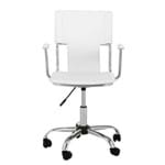 Cadeira Diretor PEL-6011 em Couro PVC Branca - Pelegrin
