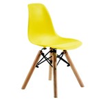 Cadeira DKR Wood Infantil Amarela ByArt