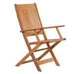 Cadeira Dobrável Acqualung C/ Braço - Wood Prime