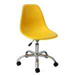 Cadeira Eames Angeles Amarela Pp com Rodizios Or Design 1102 - Amarelo