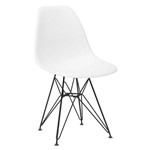 Cadeira Eames DKR - Eiffel - Branco - Base Preta