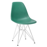 Cadeira Eames DKR - Eiffel - Verde Escuro - Base Cromada