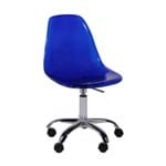 Cadeira Eames Office Azul Translúcida Azul