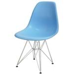 Cadeira Eames Polipropileno Azul Claro Base Cromada - 14908