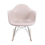Cadeira Eames Wood - Base Balanço com Braços - Fendi - Tommy Design