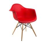 Cadeira Eames Wood Vermelha com Bracos Or Design 1120 - Vermelho