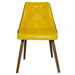 Cadeira Encosto Vergada Retrô Amarela - Fullway