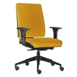 Cadeira Escritório Presidente Square Tecido Amarelo