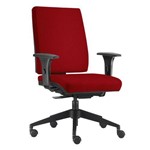 Cadeira Escritório Presidente Square Tecido Vermelho