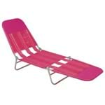 Cadeira Espreguiçadeira PVC - Rosa