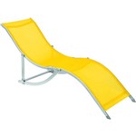 Cadeira Espreguiçadeira "s" Alumínio Dobrável Amarela