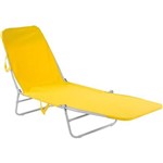 Cadeira Espreguiçadeira Textilene Adulto Amarela - Bel Fix