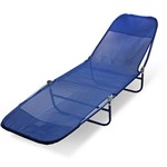 Cadeira Espreguiçadeira Textilene Adulto - Azul