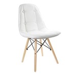 Cadeira Estofada Charles Eames Luxo Botonê Branca Tl-Cdd-01-2 Trevalla