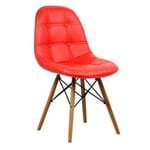 Cadeira Estofada Charles Eames Luxo Botonê Vermelha Tl-Cdd-01-5 Trevalla