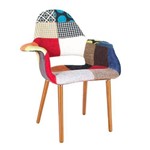 Cadeira Estofada - Saarinen - Orgânica - Patchwork
