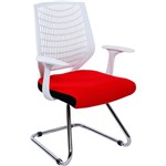 Cadeira Executiva Flakes Giratória Vermelho/Branco - Ecadeiras