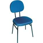 Cadeira Fixa 4 Pés CSF-01-3/4 em Tecido Azul MQ09 Pethiflex