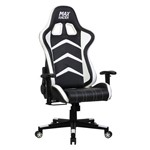 Cadeira Gamer Max Racer Aggressive Reclinável Preto/Branco