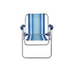 Cadeira Infantil Alumínio Azul Praia Camping Mor