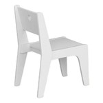 Cadeira Infantil Branca 02 Peças Modelo Arco Caixotin