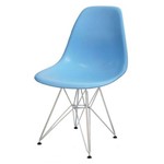 Cadeira Infantil Eames Polipropileno Azul Cromada - 23795