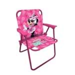 Cadeira Infantil Minnie Dobravel Cadeirinha de Praia Camping Varanda Disney Meninas