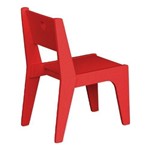 Cadeira Infantil Vermelha 02 Peças Modelo Arco Caixotin
