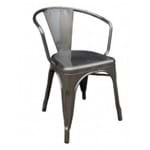 Cadeira Iron Tolix com Braço Galvanizada