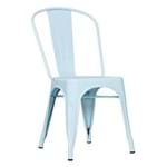 Cadeira Iron Tolix - Industrial - Aço - Vintage - Azul Claro