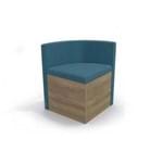 Cadeira Kappesberg Estar 4CAD800 Madeira (4 Unidades) - Cor Nogal - Assento/Encosto Azul