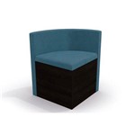 Cadeira Kappesberg Estar 4CAD800 Madeira (4 Unidades) - -Cor Walnut Fosco Assento/Encosto Azul D007