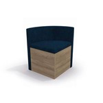 Cadeira Kappesberg Estar 4CAD800 Madeira (4 Unidades)-Nogal-Assento/Encosto Veludo Azul Marinho D008