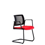 Cadeira Kind Fixa Executive em Tela Mesclado Vermelho/Preto