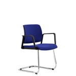 Cadeira Kind Fixa Premium Estofada Mesclado Azul/preto