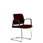 Cadeira Kind Fixa Premium Estofada Mesclado Bordô/preto