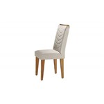 Cadeira Londrina 100% MDF (Kit com 2 Cadeiras) - Móveis Rufato - Imbuia/Veludo Creme - Móveis Bom de Preço -