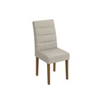 Cadeira Lopas Fiorella - Cor Rovere Soft - Assento/Encosto Veludo Naturale