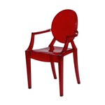 Cadeira Louis Ghost Vermelha Translúcida