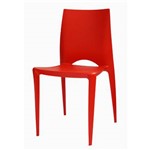 Cadeira Meia Lua Polipropileno Vermelha - 15125