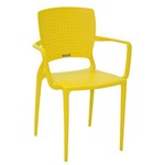Cadeira Moderna com Braços - Tramontina Safira - Amarelo