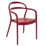 Cadeira Moderna com Braços - Tramontina Sissi - Vermelho