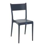 Cadeira Moderna Sem Braços - Tramontina Diana - Azul Petróleo
