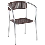 Cadeira para Jardim Alumínio em Fibra - Castanho- Alegro Moveis