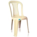 Cadeira Plástica Bistrô Ponte Nova Bege - Antares