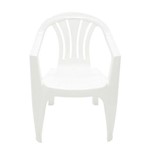 Cadeira Plástica Monobloco com Bracos Bertioga Branca Tramontina 92207/010